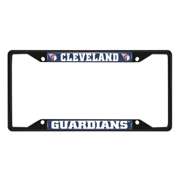 MLB - Cleveland Guardians - Metal License Plate Frame Black Finish - Image 2