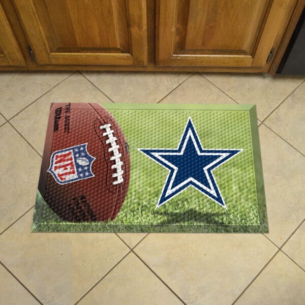 Dallas Cowboys Rubber Scraper Door Mat-18952