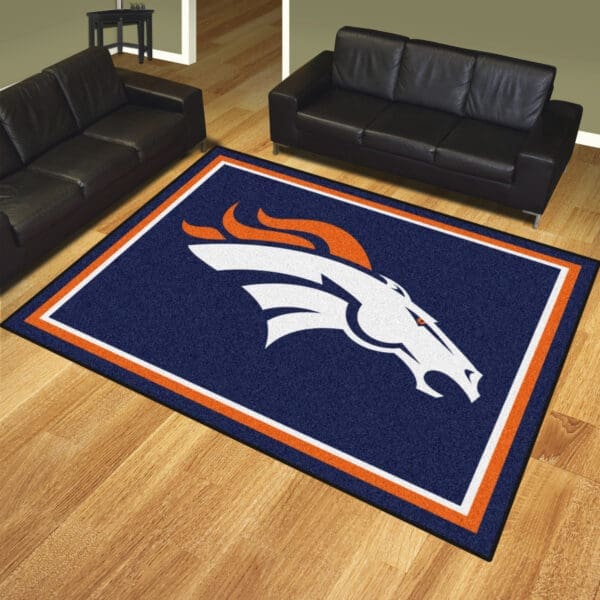 Denver Broncos 8ft. x 10 ft. Plush Area Rug-17480