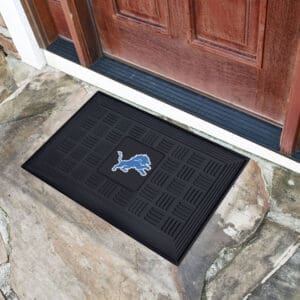 Detroit Lions Heavy Duty Vinyl Medallion Door Mat - 19.5in. x 31in.-11442