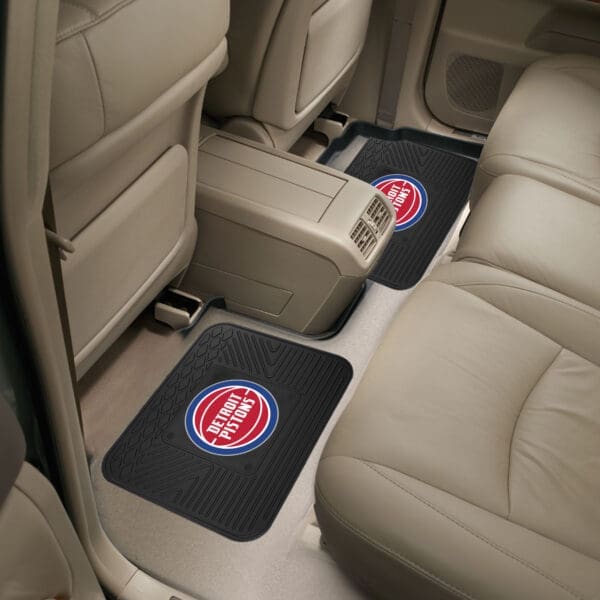 Detroit Pistons Back Seat Car Utility Mats - 2 Piece Set-12370