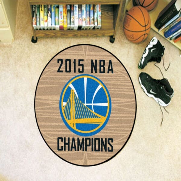 Golden State Warriors 2015 NBA Champions Basketball Rug - 27in. Diameter-18264
