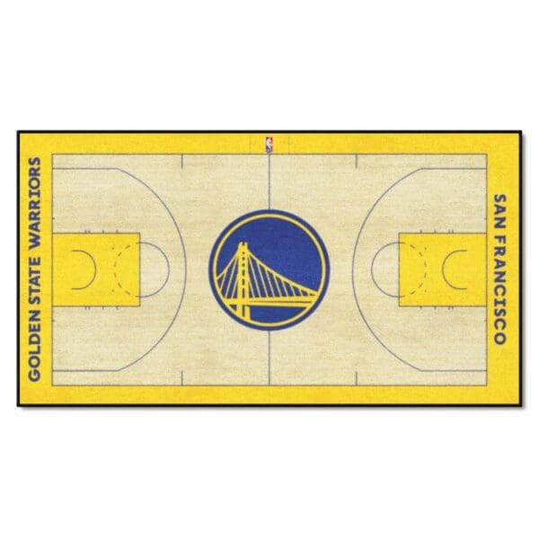 NBA - Golden State Warriors - Large Court Runner Rug - 30in. x 54in. - Image 2