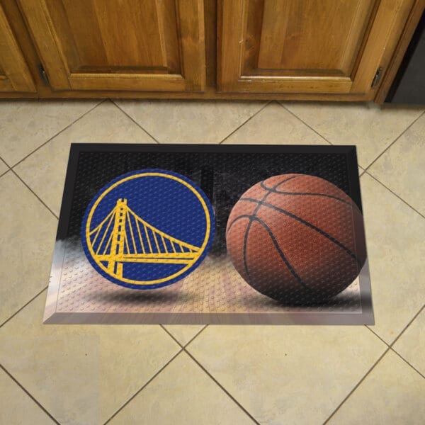 Golden State Warriors Rubber Scraper Door Mat-19080