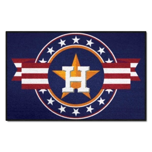 MLB - Houston Astros - Starter Mat Accent Rug - 19in. x 30in. Patriotic Starter Mat - Image 2
