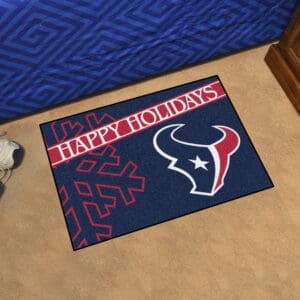 Houston Texans Starter Mat Accent Rug - 19in. x 30in. Happy Holidays Starter Mat-17635