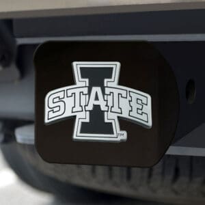Iowa State Cyclones Black Metal Hitch Cover with Metal Chrome 3D Emblem-25034
