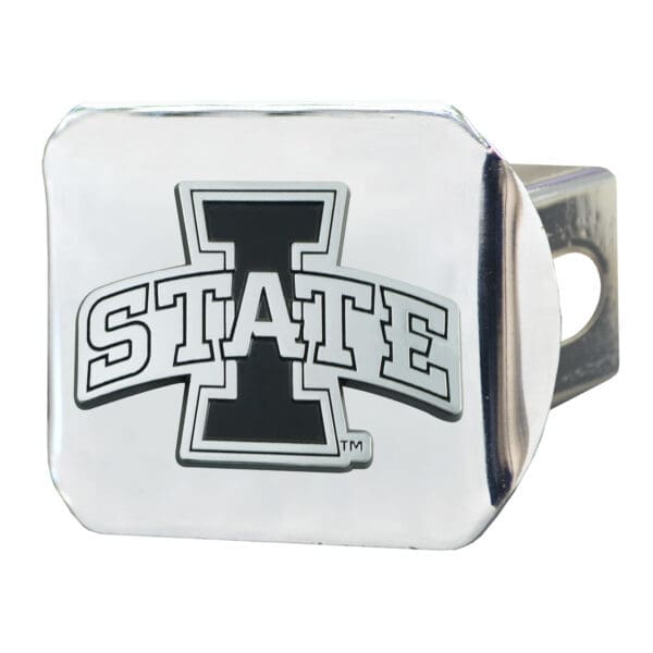NCAA - Iowa State University Cyclones - Chrome Metal Hitch Cover with Chrome Metal 3D Emblem - Image 2