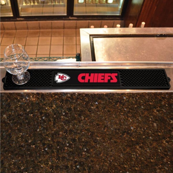 Kansas City Chiefs Bar Drink Mat - 3.25in. x 24in.-13988