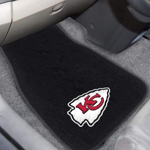 Kansas City Chiefs Embroidered Car Mat Set - 2 Pieces-20601