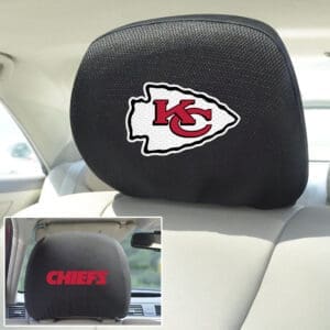 Kansas City Chiefs Embroidered Head Rest Cover Set - 2 Pieces-21373