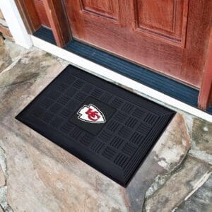 Kansas City Chiefs Heavy Duty Vinyl Medallion Door Mat - 19.5in. x 31in.-11447