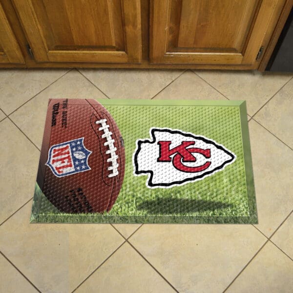 Kansas City Chiefs Rubber Scraper Door Mat-18966