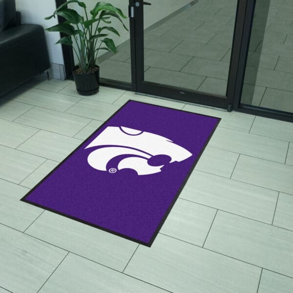 Kansas State 3X5 High-Traffic Mat with Durable Rubber Backing - Portrait Orientation-7847