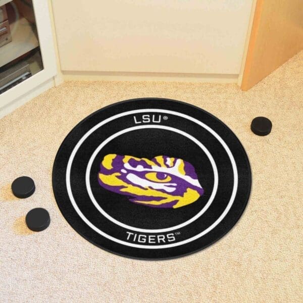 LSU Hockey Puck Rug - 27in. Diameter-33188