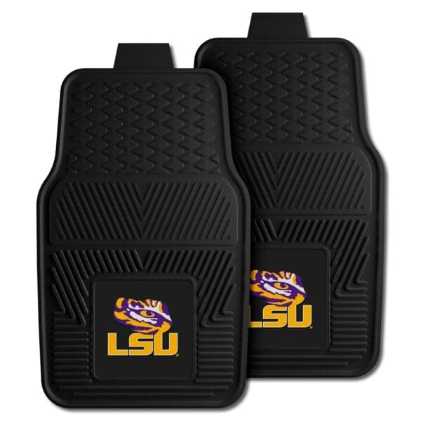 NCAA - Louisiana State University Tigers - Heavy Duty Car Mat Set - 2 Pieces - Image 2