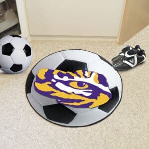 LSU Tigers Soccer Ball Rug - 27in. Diameter-3947