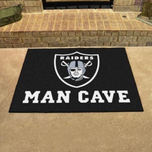 Las Vegas Raiders Man Cave All-Star Rug - 34 in. x 42.5 in.-14348