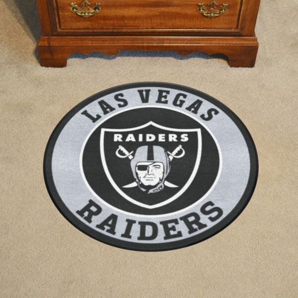Las Vegas Raiders Roundel Rug - 27in. Diameter-17970