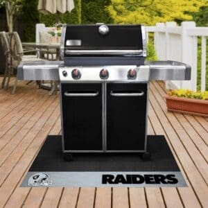 Las Vegas Raiders Vinyl Grill Mat - 26in. x 42in.-12196