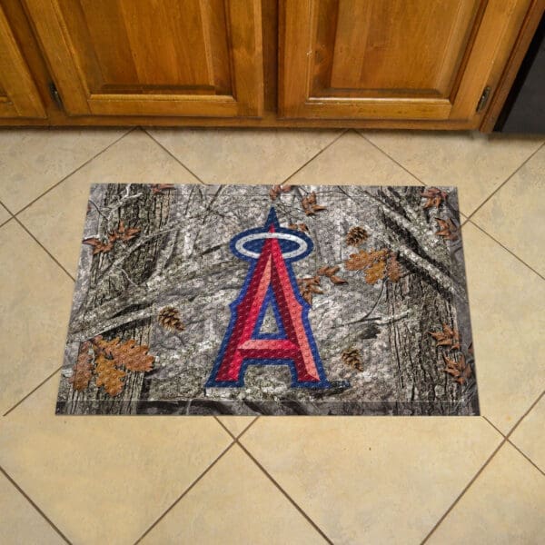 Los Angeles Angels Rubber Scraper Door Mat Camo-19029