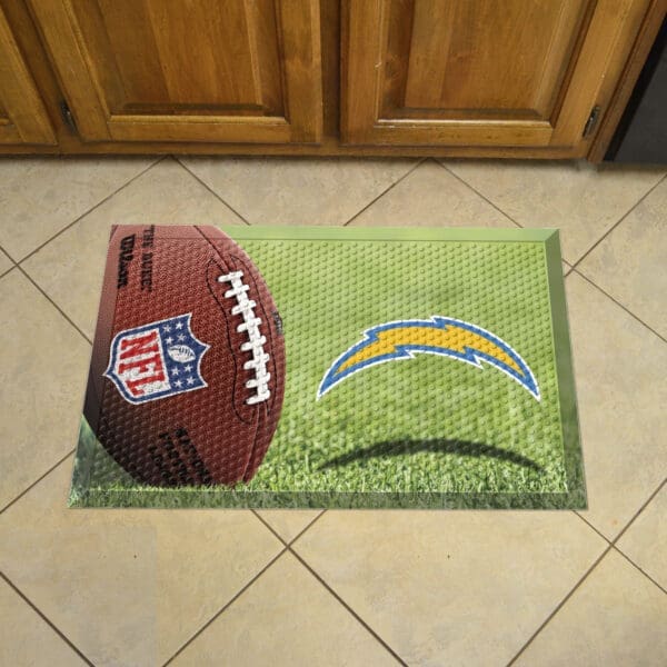 Los Angeles Chargers Rubber Scraper Door Mat-18990