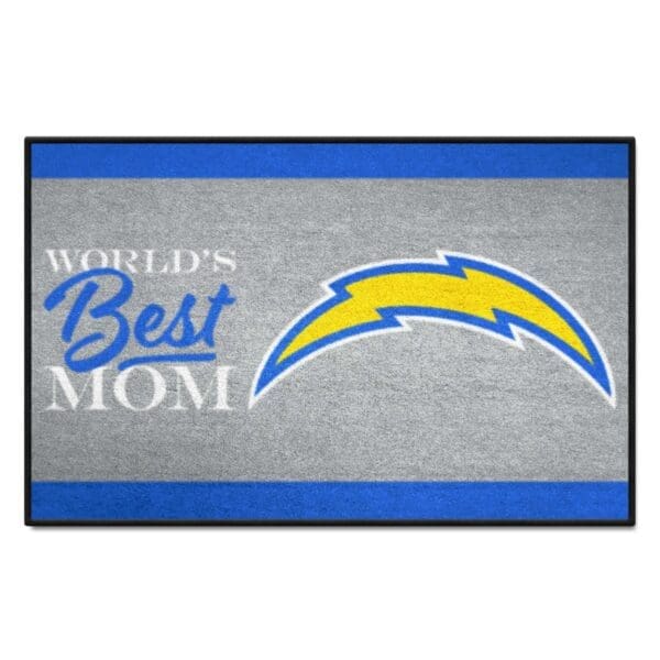NFL - Los Angeles Chargers - World's Best Mom Starter Mat Accent Rug - 19in. x 30in. - Image 2