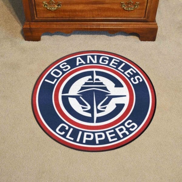Los Angeles Clippers Roundel Rug - 27in. Diameter-18838