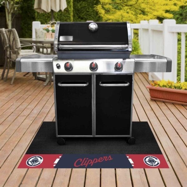 Los Angeles Clippers Vinyl Grill Mat - 26in. x 42in.-14207