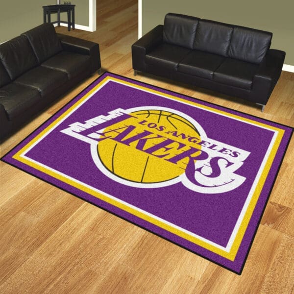 Los Angeles Lakers 8ft. x 10 ft. Plush Area Rug-17455