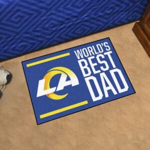 Los Angeles Rams Starter Mat Accent Rug - 19in. x 30in. World's Best Dad Starter Mat-18185