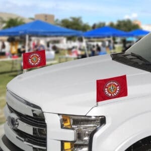 Louisiana-Lafayette Ragin' Cajuns Ambassador Car Flags - 2 Pack Mini Auto Flags