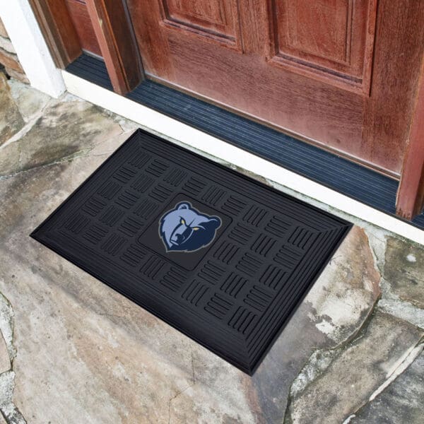 Memphis Grizzlies Heavy Duty Vinyl Medallion Door Mat - 19.5in. x 31in.-11414