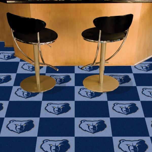 Memphis Grizzlies Team Carpet Tiles - 45 Sq Ft.-9312