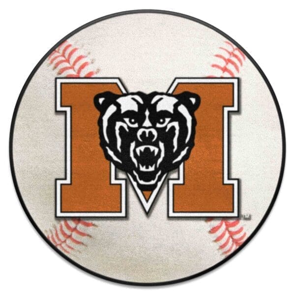 NCAA - Mercer University Bears - Baseball Rug - 27in. Diameter - Image 2