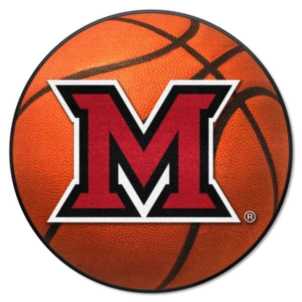 NCAA - Miami University (OH) Redhawks - Basketball Rug - 27in. Diameter - Image 2