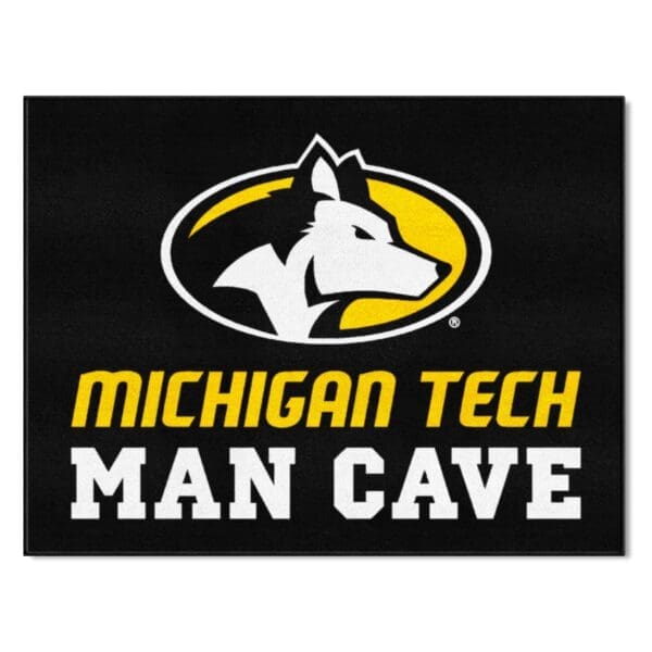 NCAA - Michigan Tech University Huskies - Man Cave All-Star Rug - 34 in. x 42.5 in. - Image 2