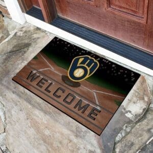 Milwaukee Brewers Rubber Door Mat - 18in. x 30in.-21924