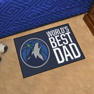 Minnesota Timberwolves Starter Mat Accent Rug - 19in. x 30in. World's Best Dad Starter Mat-31194