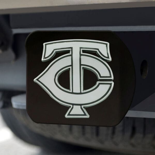 Minnesota Twins Black Metal Hitch Cover with Metal Chrome 3D Emblem-26638