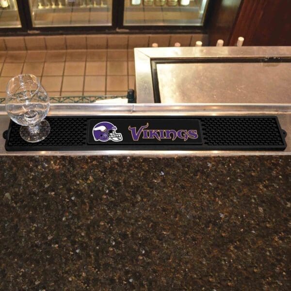 Minnesota Vikings Bar Drink Mat - 3.25in. x 24in.-13990