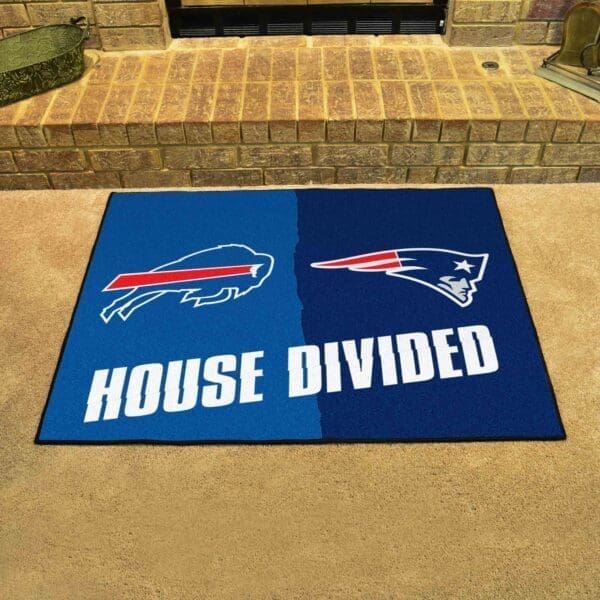NFL House Divided - Patriots / Bills House Divided Rug - 34 in. x 42.5 in.-9580