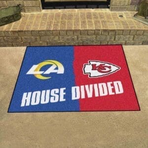 NFL House Divided - Rams / Chiefs House Divided Rug - 34 in. x 42.5 in.-15560