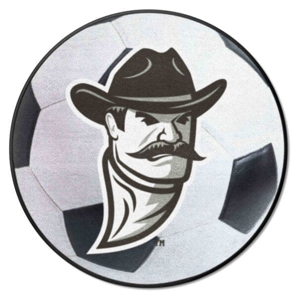 NCAA - New Mexico State University Lobos - Soccer Ball Rug - 27in. Diameter - Image 2