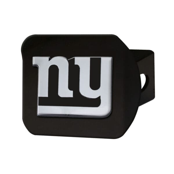 NFL - New York Giants - Black Metal Hitch Cover with Metal Chrome 3D Emblem - Image 2