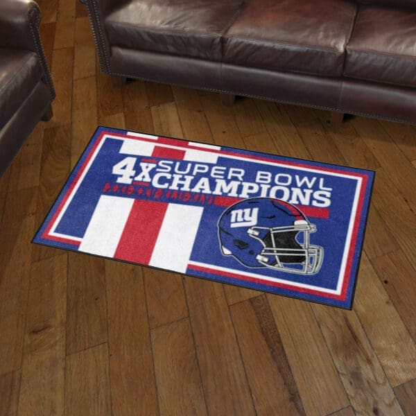 New York Giants Dynasty 3ft. x 5ft. Plush Area Rug-30972