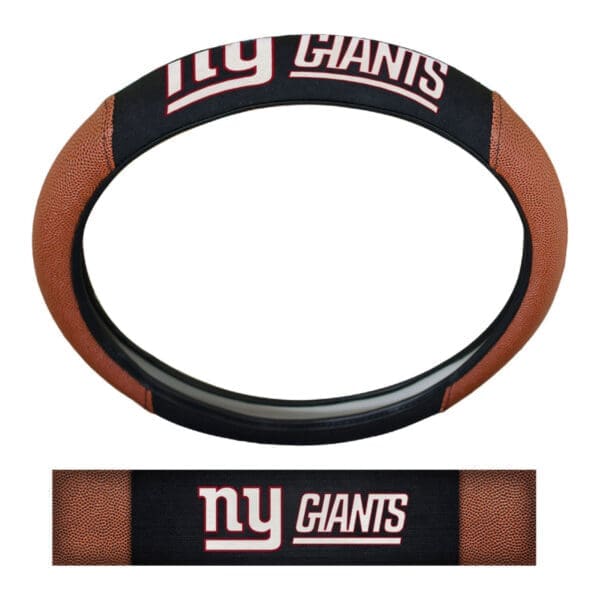 NFL - New York Giants - Football Grip Steering Wheel Cover 15" Diameter - Image 2