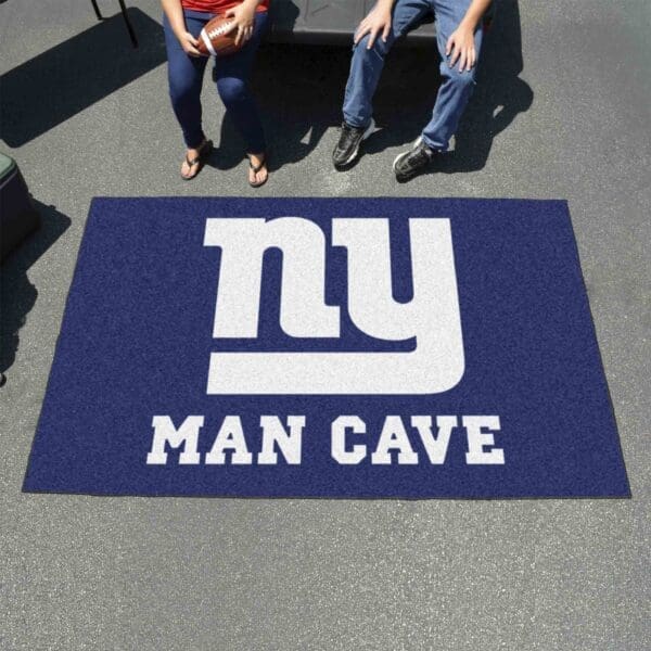 New York Giants Man Cave Ulti-Mat Rug - 5ft. x 8ft.-14342