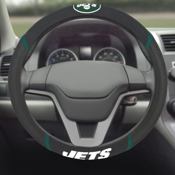 New York Jets Embroidered Steering Wheel Cover-21398
