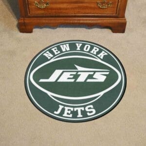 New York Jets Roundel Rug - 27in. Diameter-17969